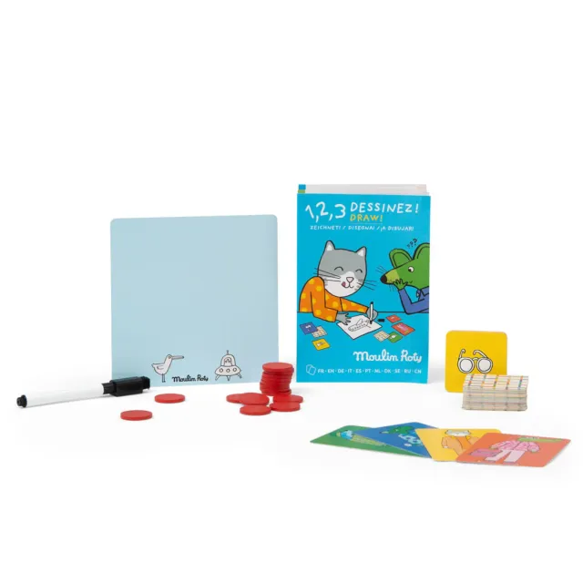 Moulin Roty Les Loufoques 1 2 3 Disegna gioco disegno 5+ anni