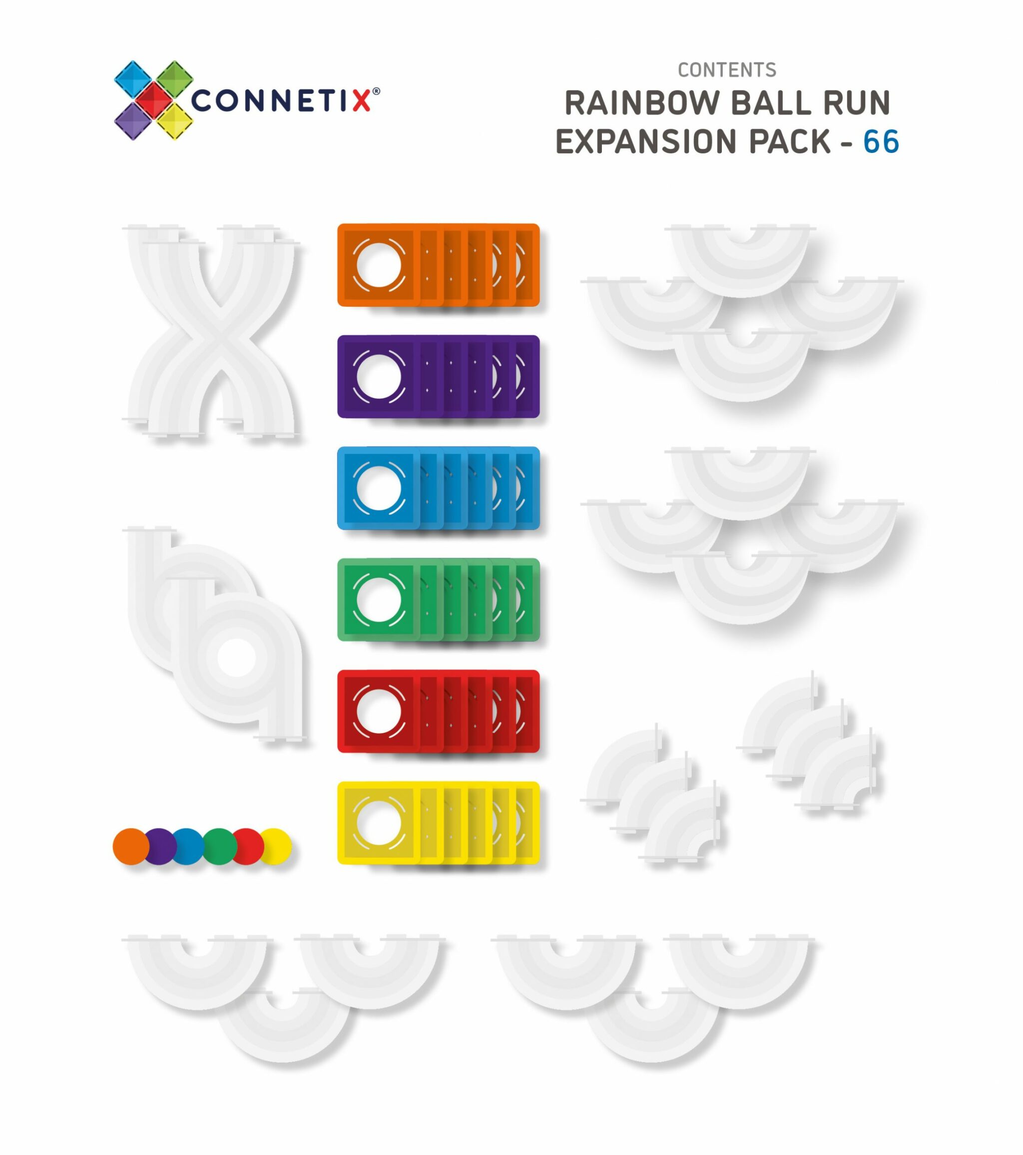 Connetix Ball Run Expansion Pack costruzioni magnetiche 66 pezzi