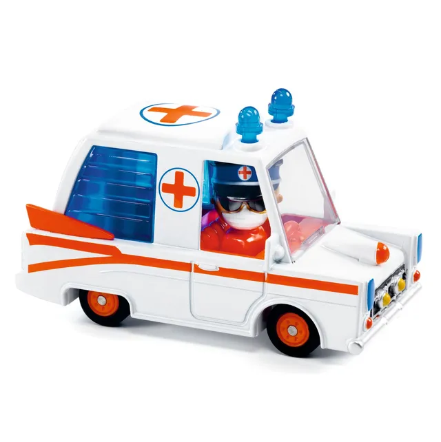 Djeco Crazy Motors Hurry Ambulance mini auto vinile