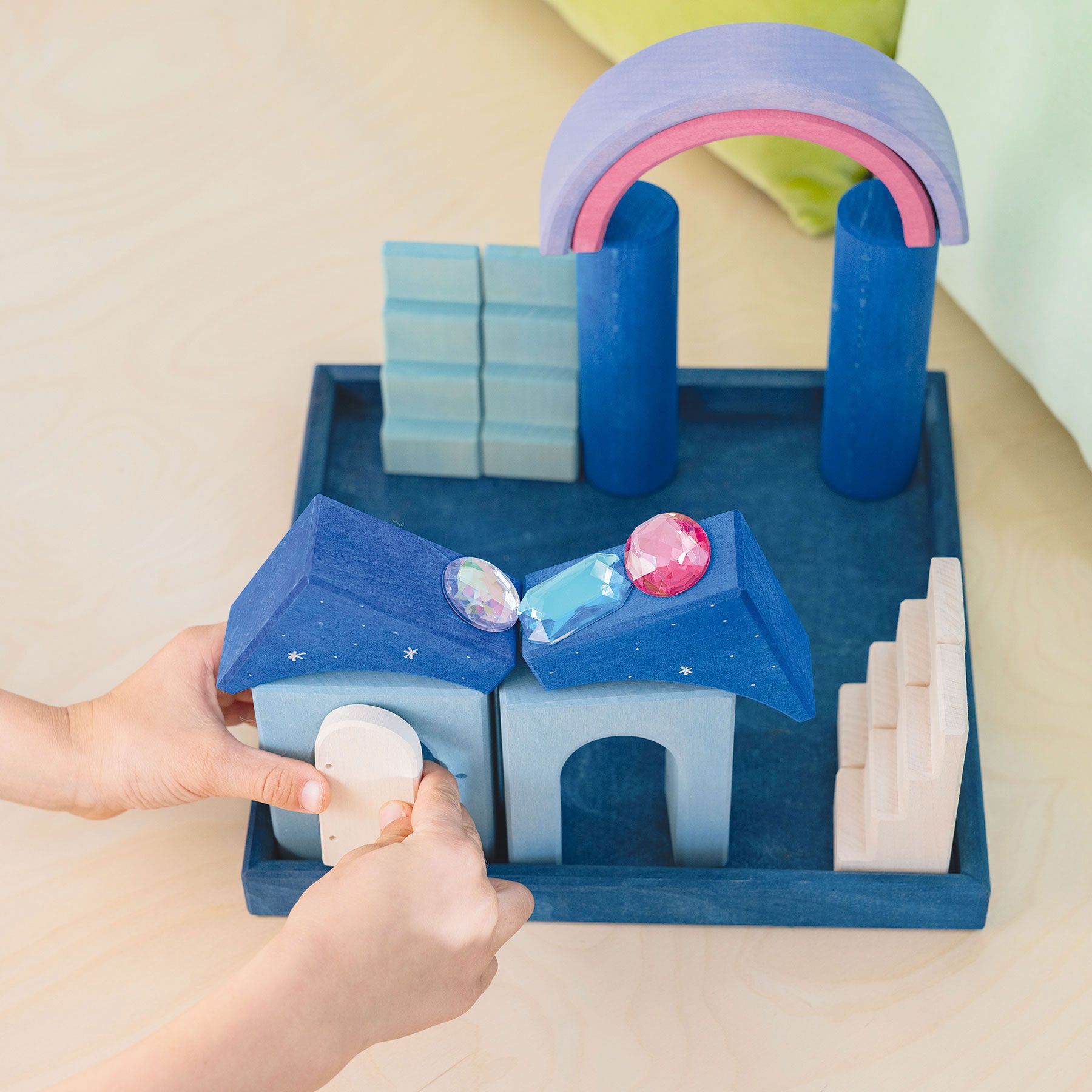 Grimm's Mini Mondo World Polar Light set legno 12 mesi