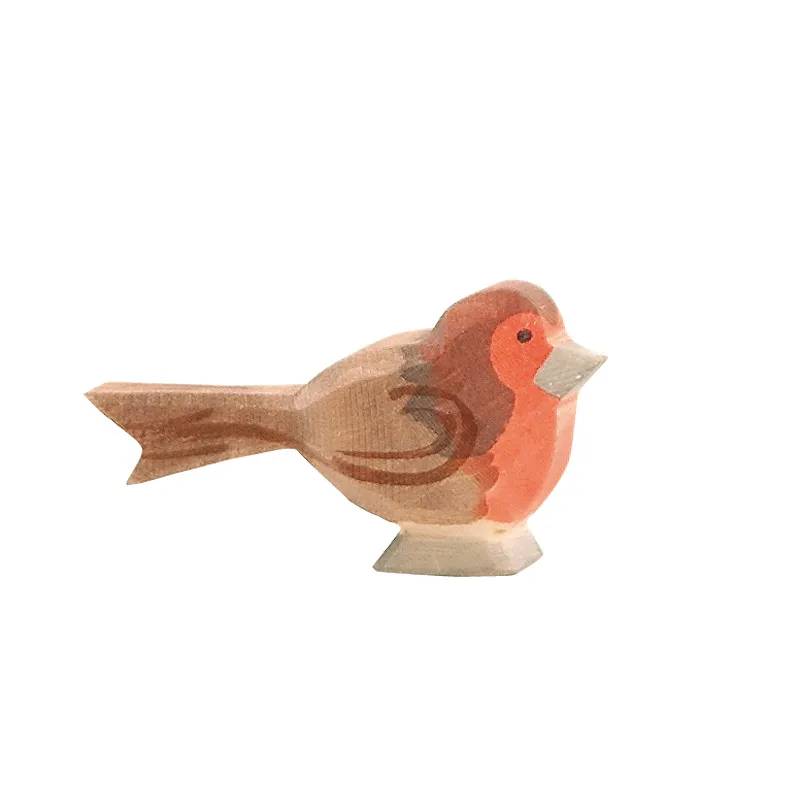 Ostheimer Pettirosso Uccellino Figura Legno 3,5 cm