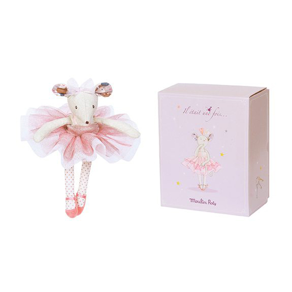 Moulin Roty Il était une fois Topo Ballerina pupazzo tutù rosa