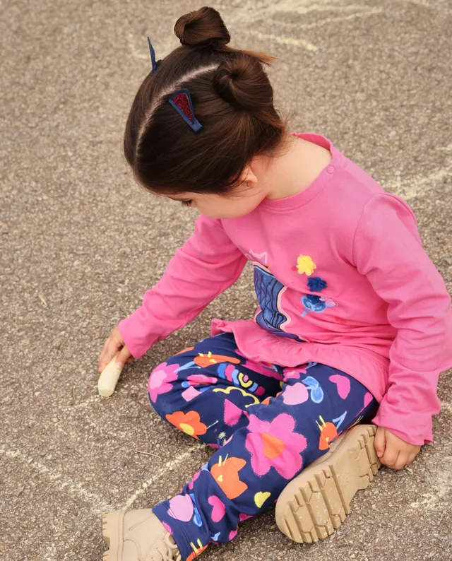 Tuc tuc maglia bimba rosa fiori maniche lunghe