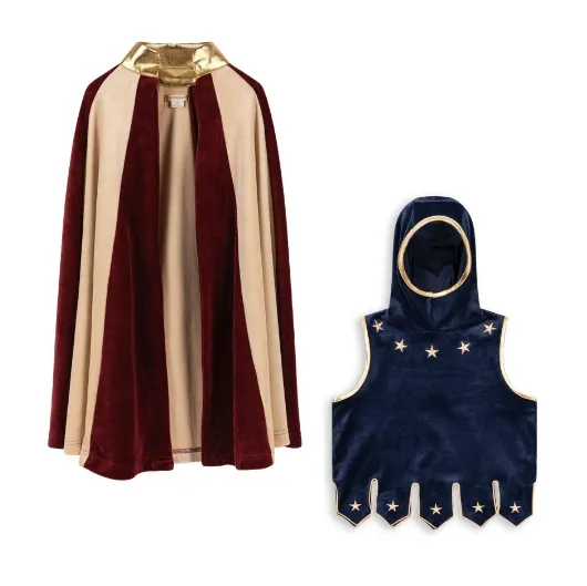 Konges Sløjd Cavaliere costume mantello e armatura velluto