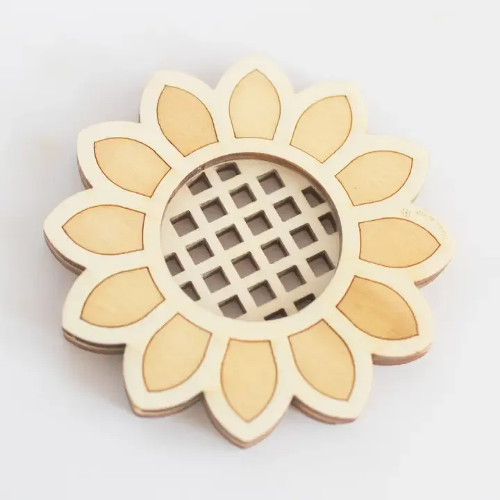 Studio de Rijk Sunflower mini vassoio legno 10 cm
