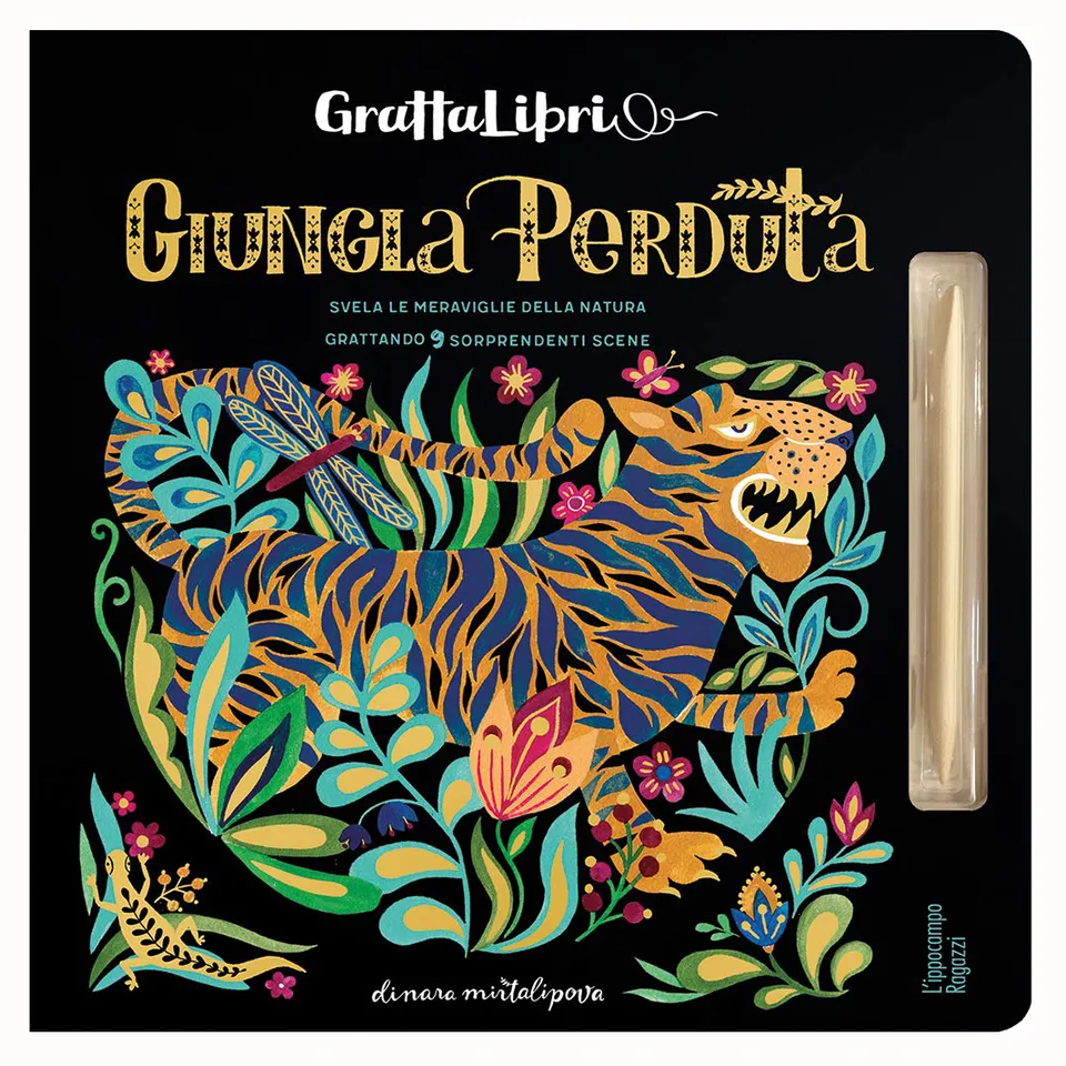 Ippocampo Grattalibri Giungla perduta libro da grattare dai 5 anni
