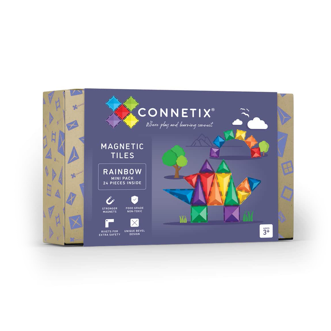 Connetix Rainbow Mini Pack costruzioni magnetiche 24 pezzi