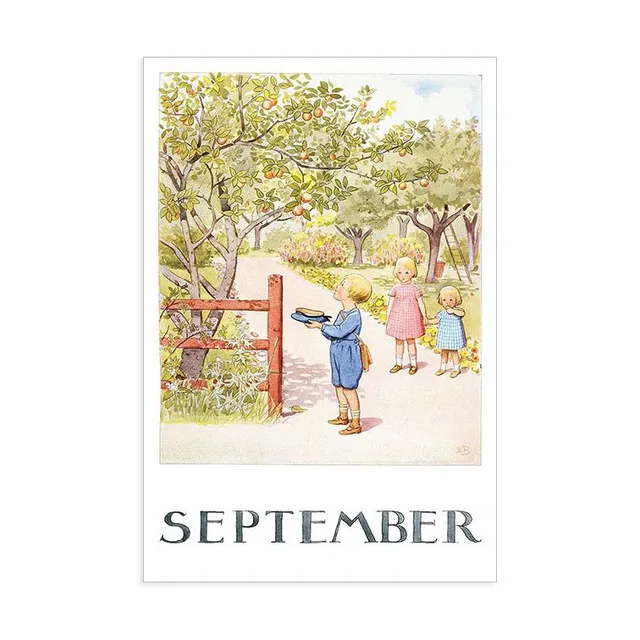 Elsa Beskow Settembre cartolina mese 10,5 x 15 cm