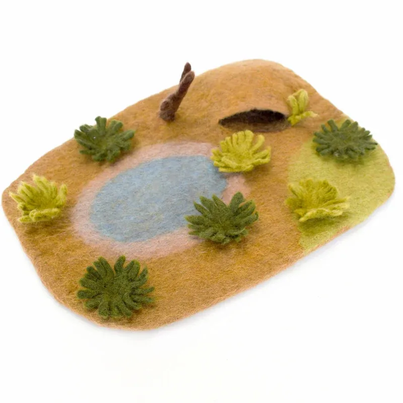 Tara Treasures Safari Playscape Tappeto Gioco in Feltro Lana