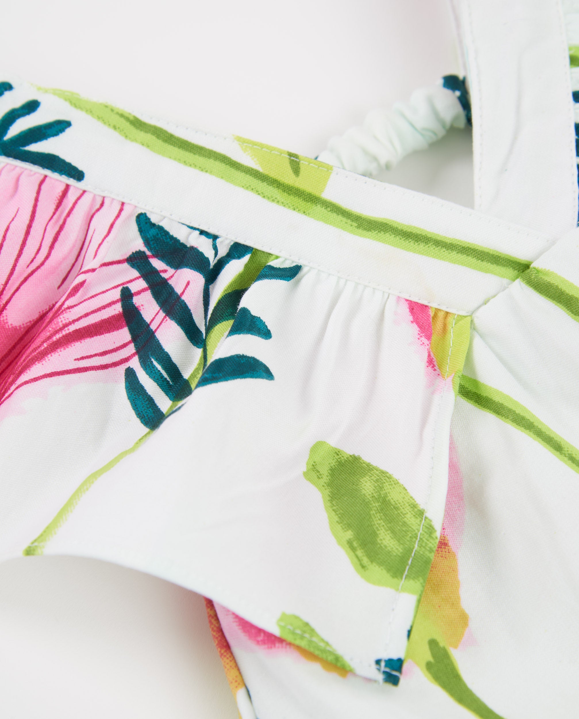 Tuc Tuc vestito bambina bianco fantasia fiori estivo