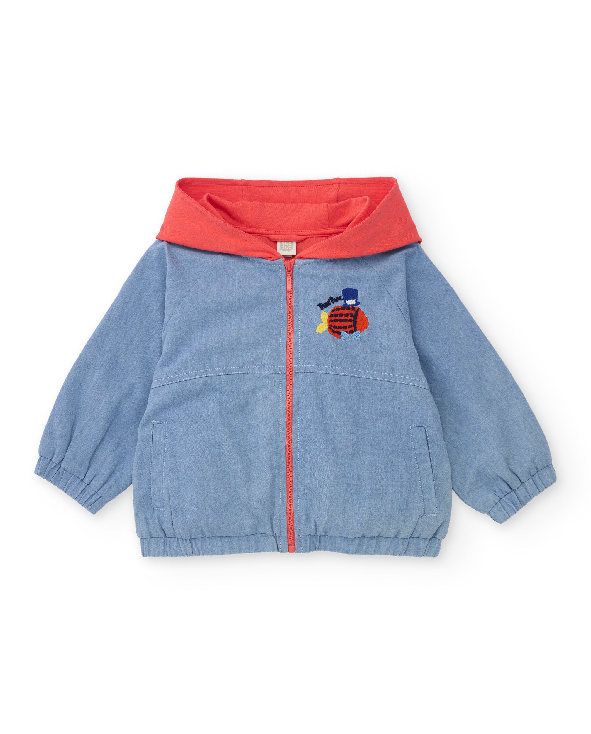 Tuc tuc giacca bambino denim blu con cappuccio