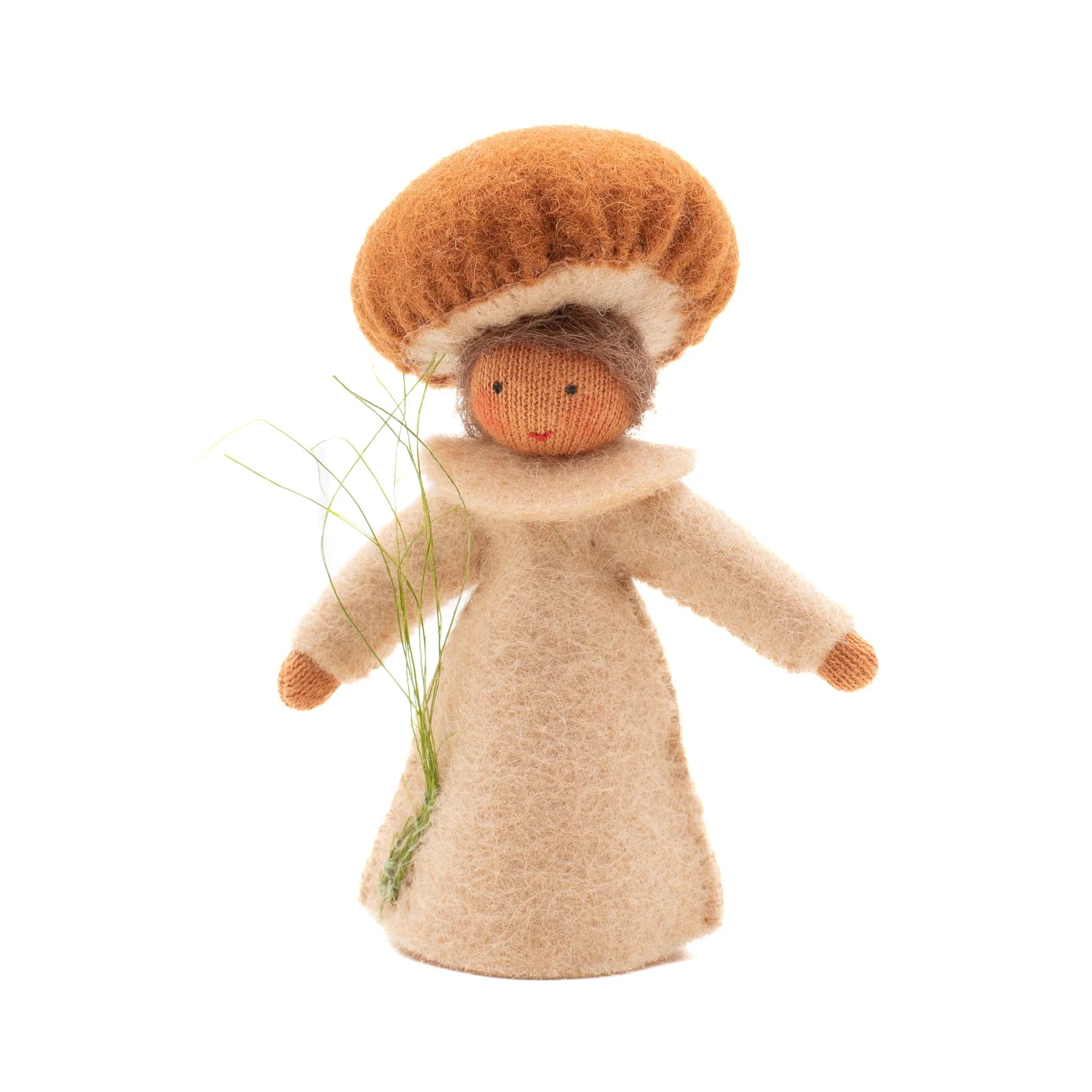 Ambrosius Fungus Boy Fata Braun figura feltro 7 cm decorativa
