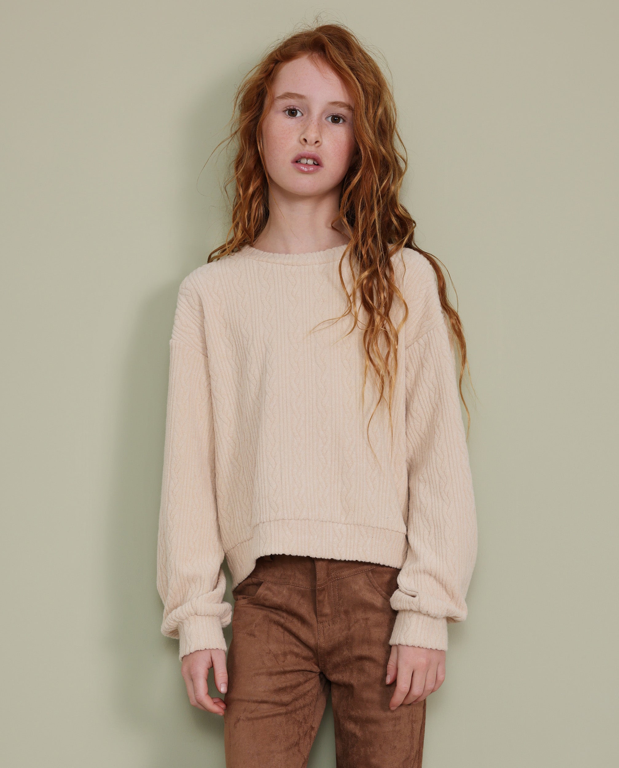 Tuc Tuc maglione bambina beige vestibilità comoda