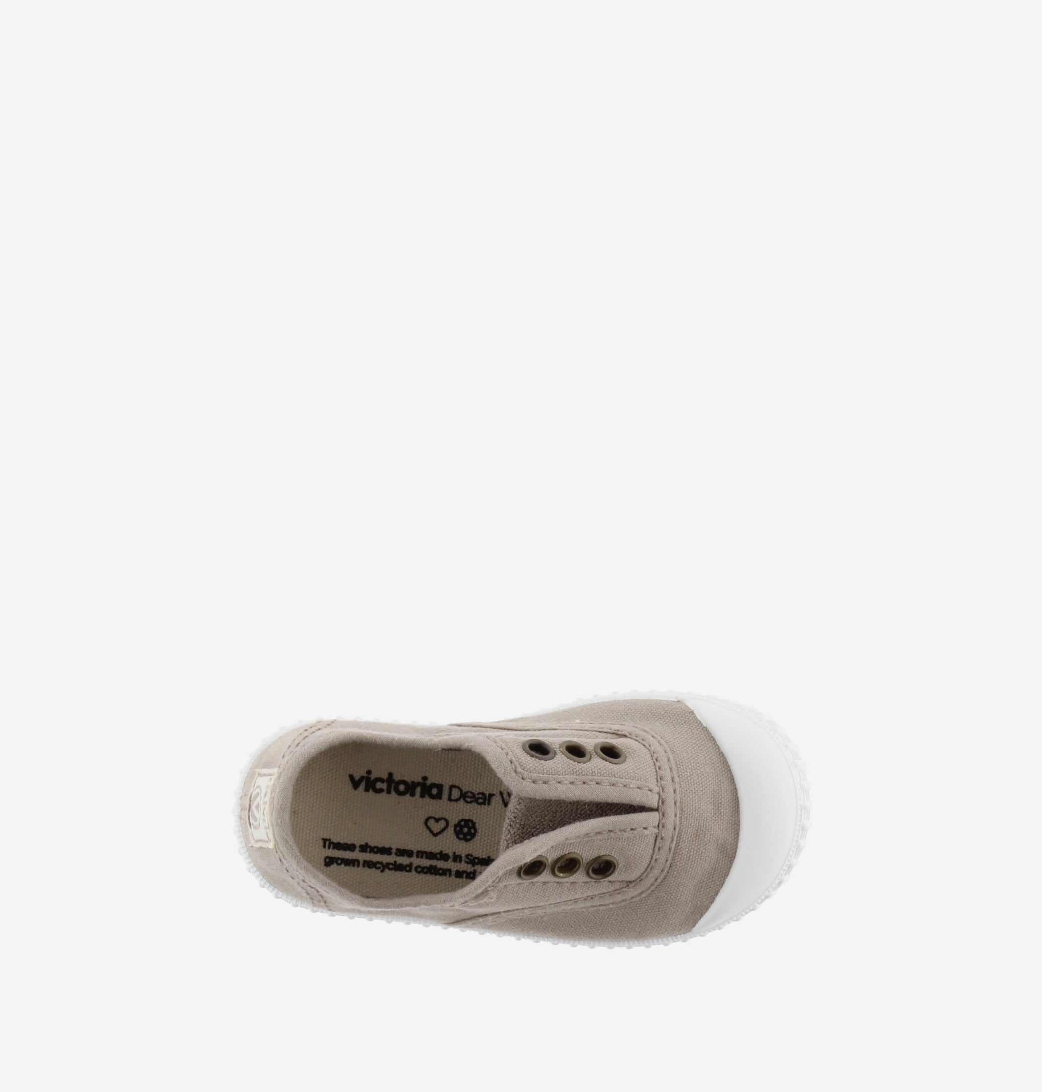 Victoria Dear World scarpe tela bimbo beige cotone bio
