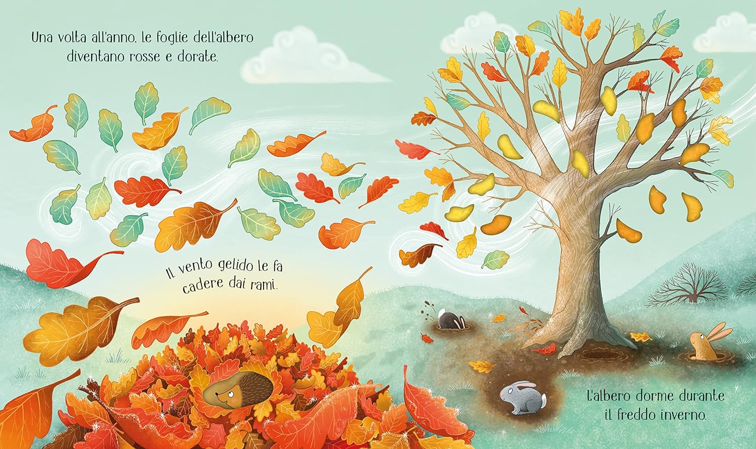 Usborne Il ciclo della vita L’albero libro con adesivi dai 3 anni