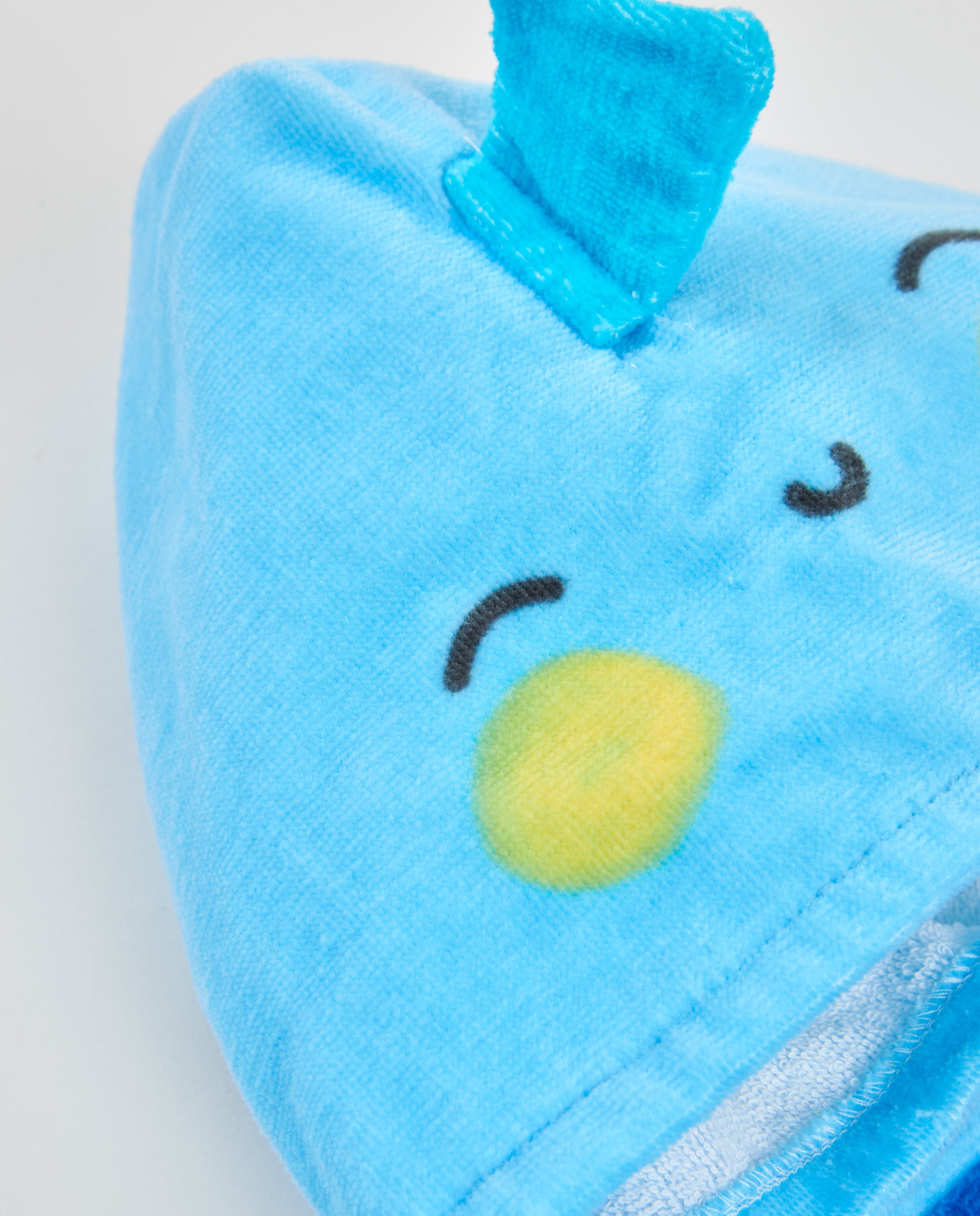 Tuc Tuc poncho bimbo blu spugna animali mare