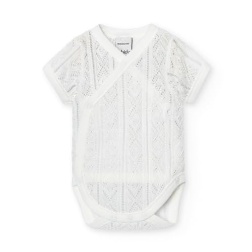Babidu 1015 body incrociato maniche corte perle prematuro