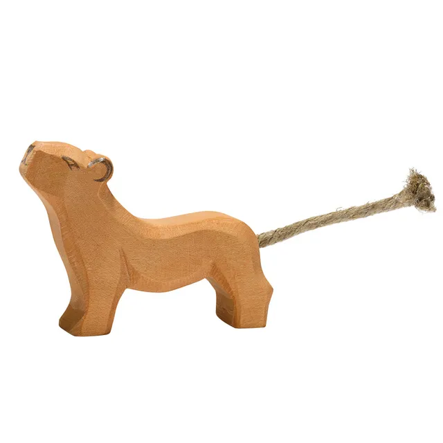 Ostheimer Leoncino testa su figura legno 6,5 cm