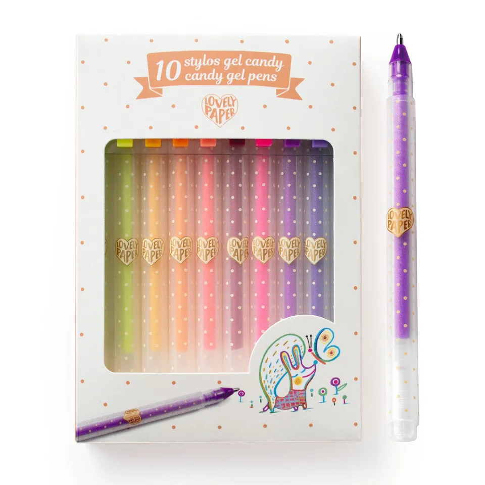 Djeco Penne Gel colori pastello set 10 pezzi 14 cm