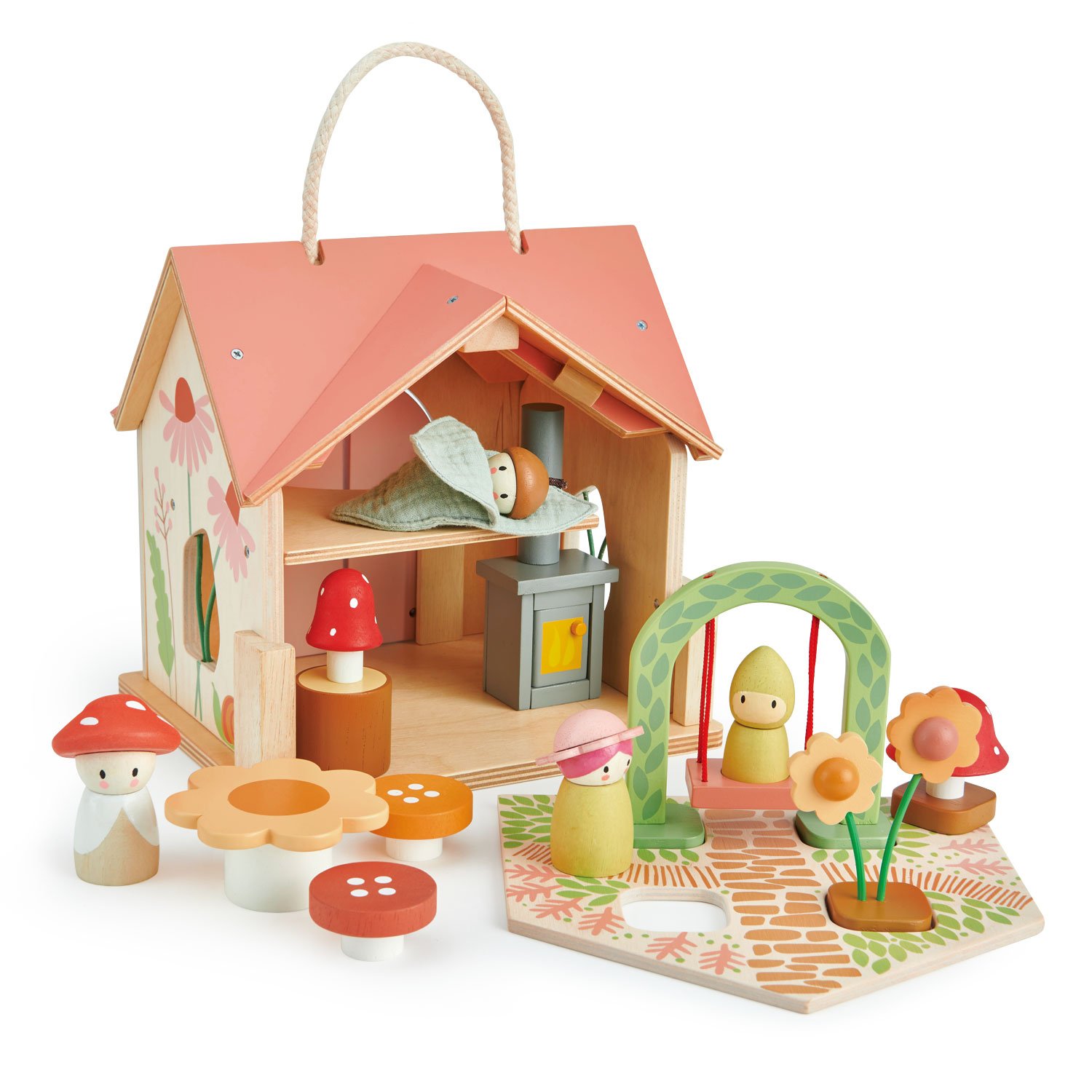 Tender Leaf Rosewood Cottage casa bambole legno rosa
