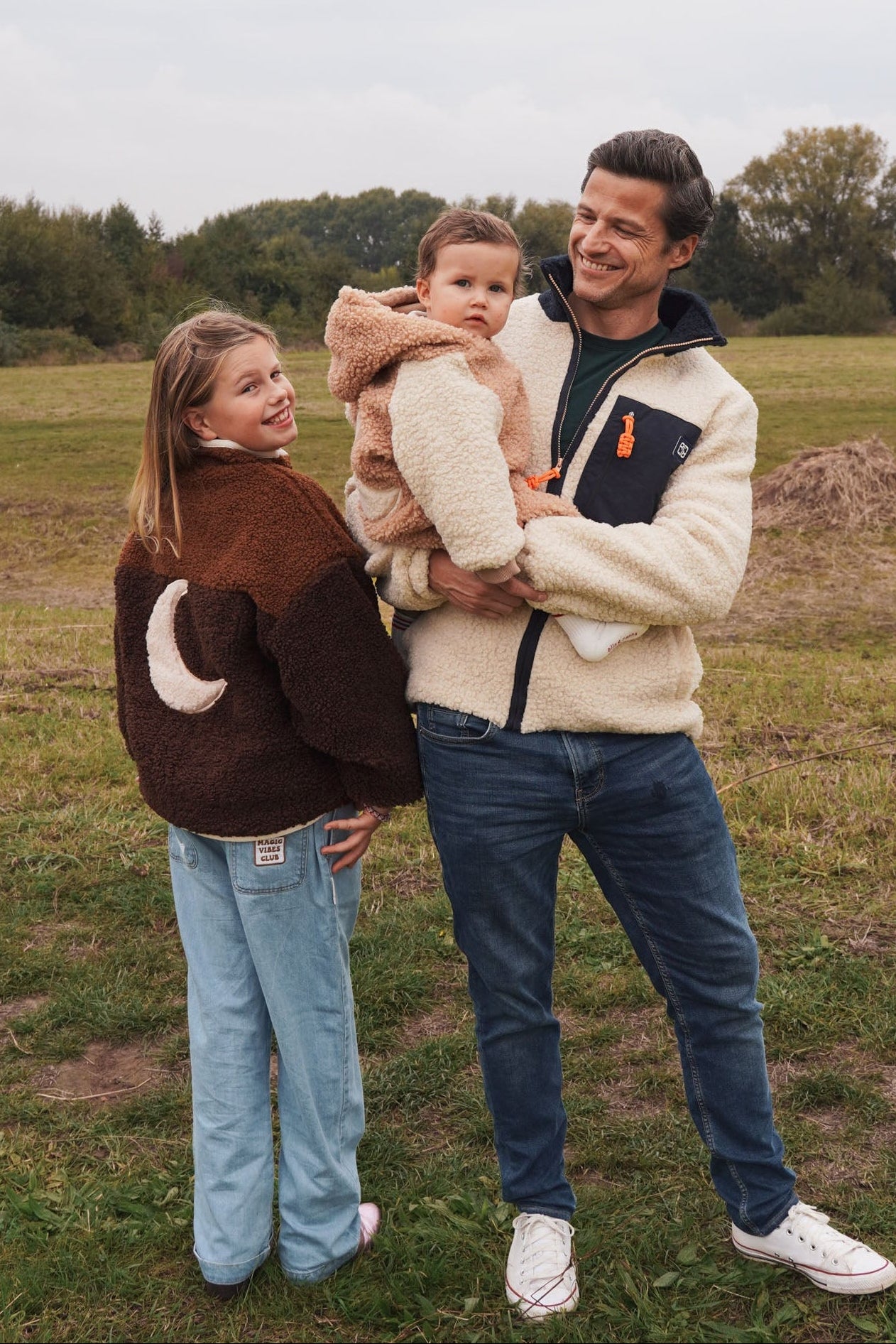Ella and Rapha Moon Jacket giacca teddy bimbo marrone