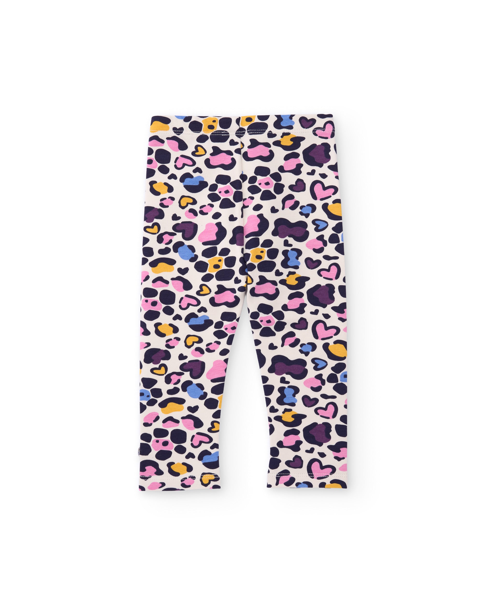 Tuc Tuc leggings bambina felpati animalier crudo