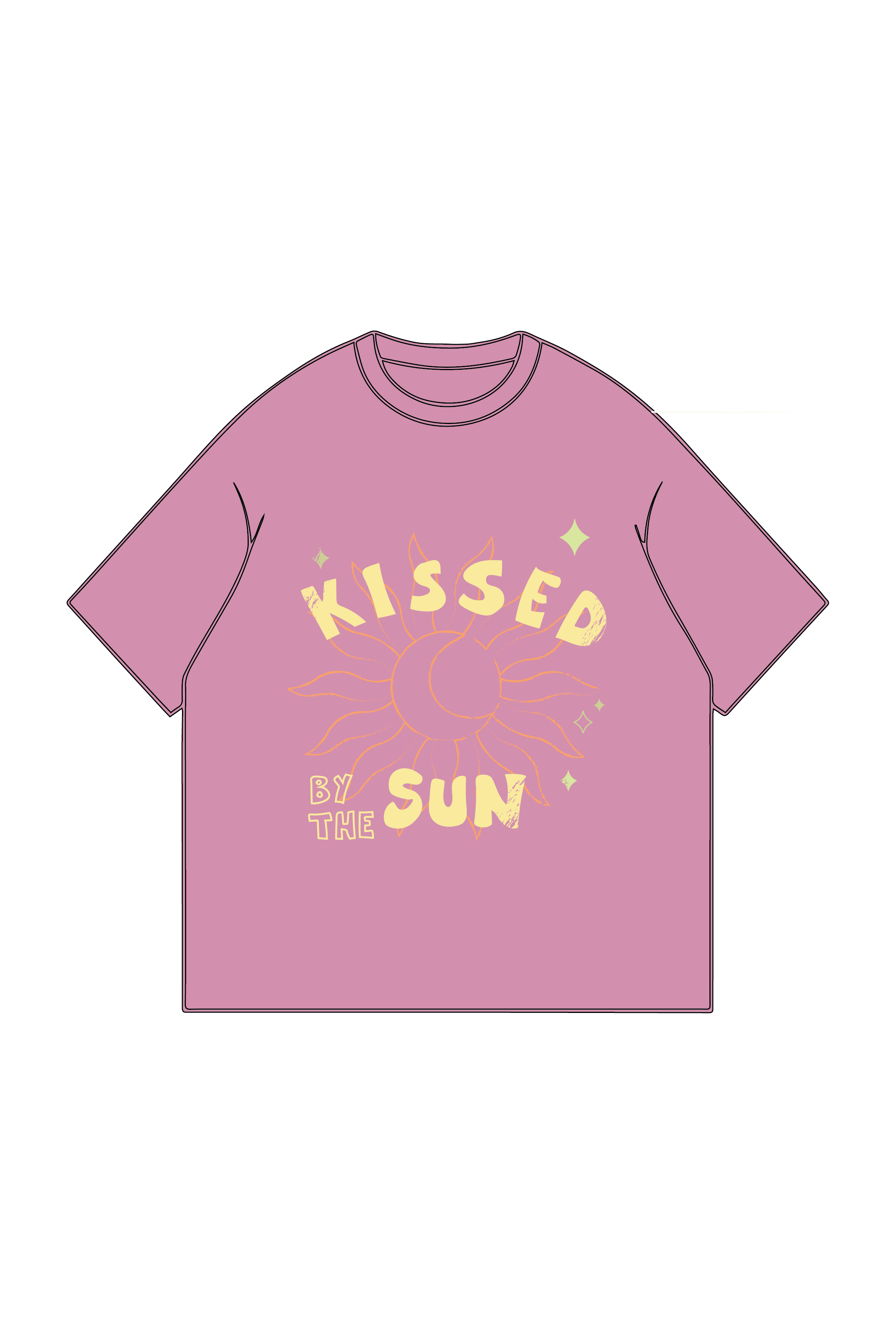 Ella and Rapha Kissed by the Sun t-shirt rosa loose cotone