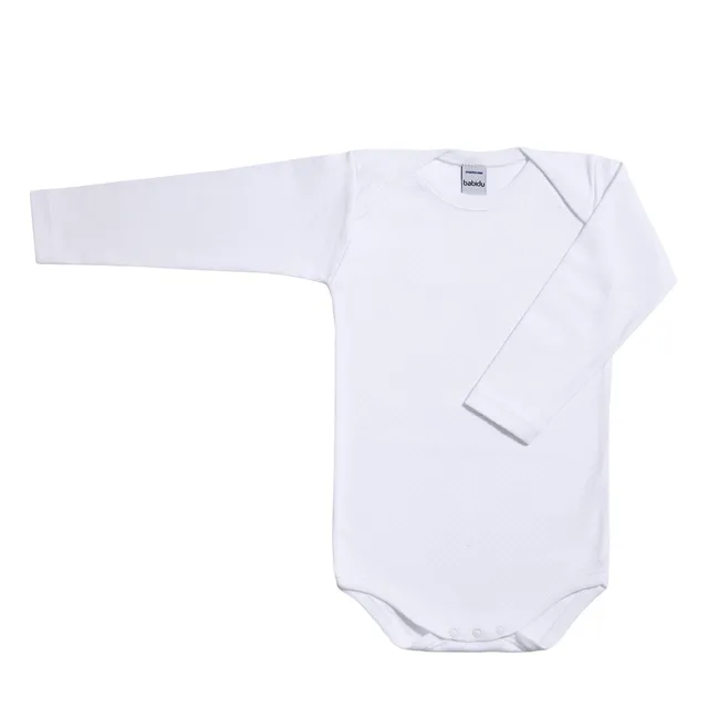 Babidu Body Maniche Lunghe Cotone Pois Colletto Americano