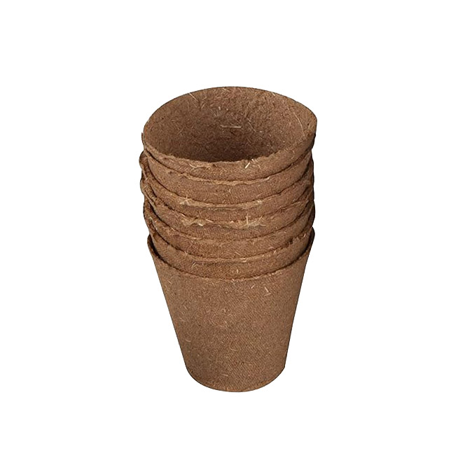 Set 6 vasetti giardinaggio biodegradabili diametro 6 cm
