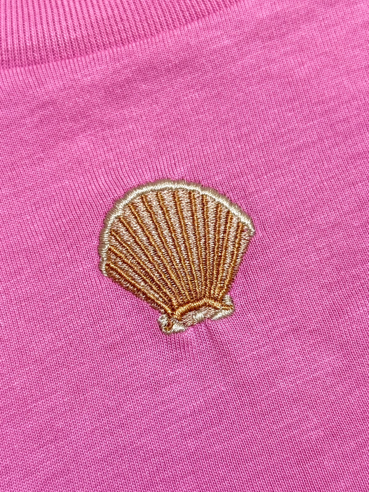 Ella and Rapha Seashell t-shirt rosa ricamo conchiglia S