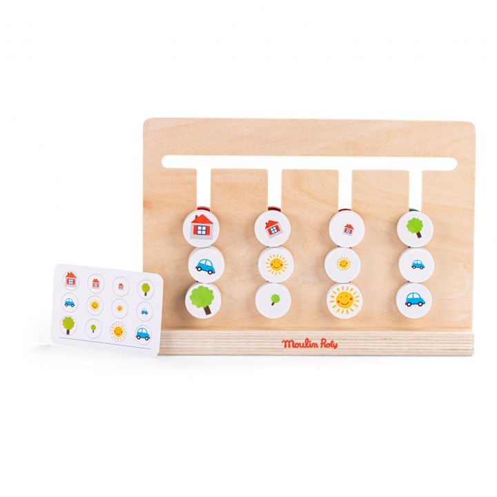 Moulin Roty Les Popipop Labirinto Colori Gioco Legno 36 Carte