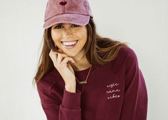Ella and Rapha MAMA Classic Fit felpa bordeaux burgundy