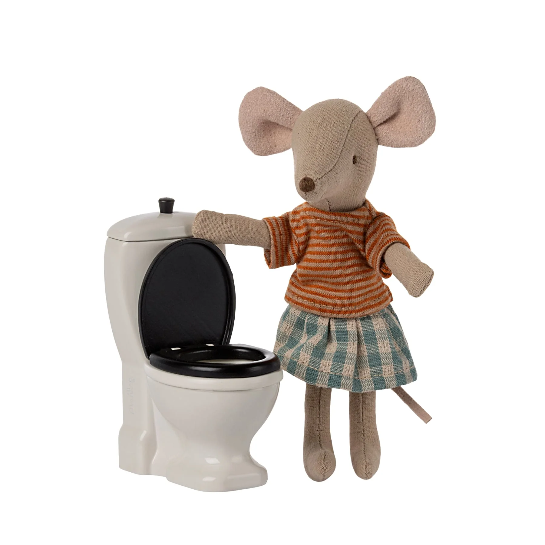 Maileg Toilette miniatura bagno topo off-white 9,5 cm