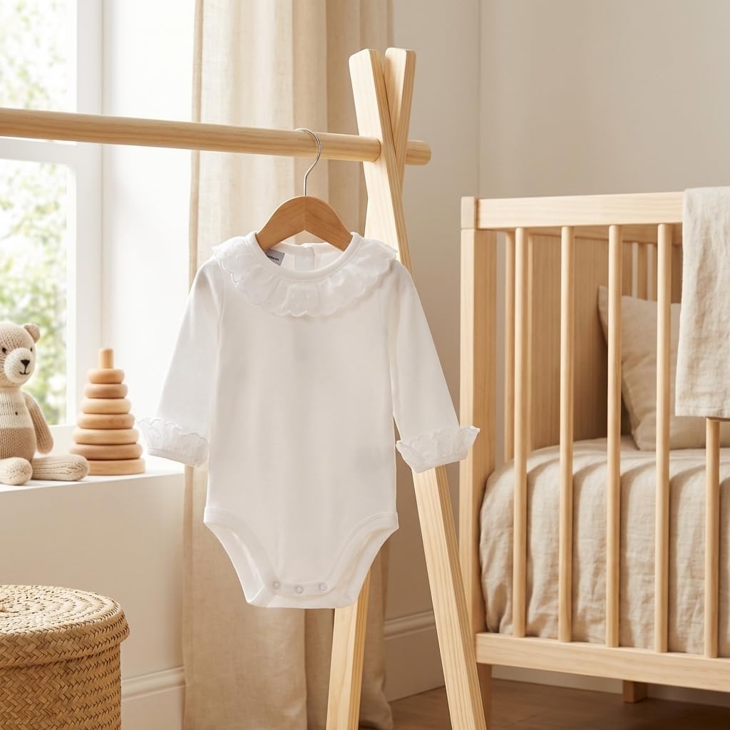 Babidu 1199 body maniche lunghe bianco 0-3 mesi pizzo