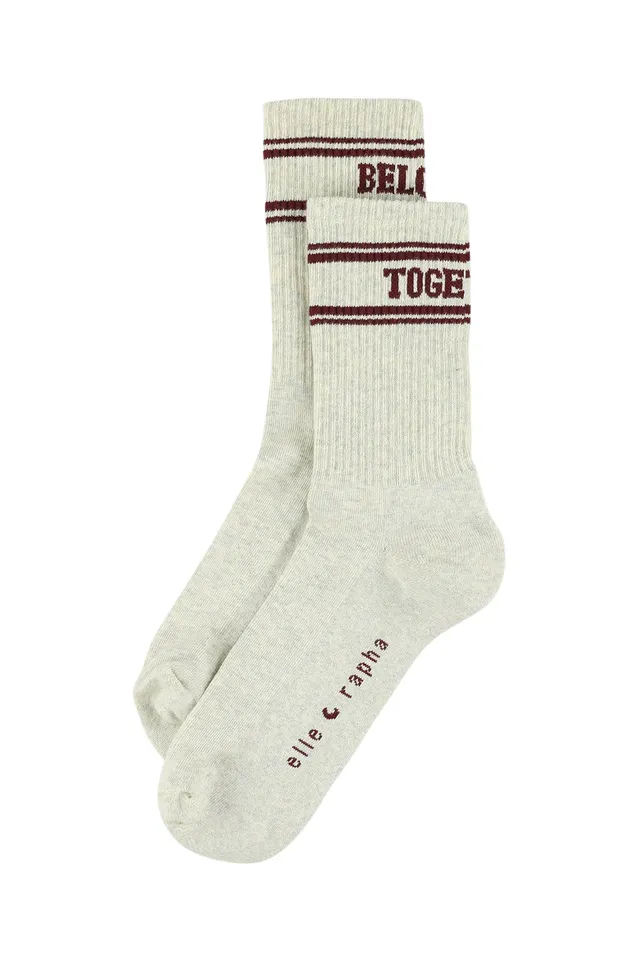 Ella and Rapha Belong Together calzini grigi 37-41 cotone