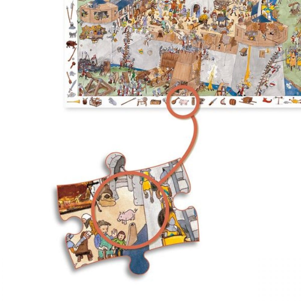 Djeco Il Castello puzzle osservazione 100 pezzi poster