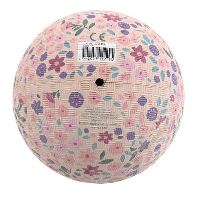Little Dutch palla gonfiabile rosa fiori gomma 18 cm