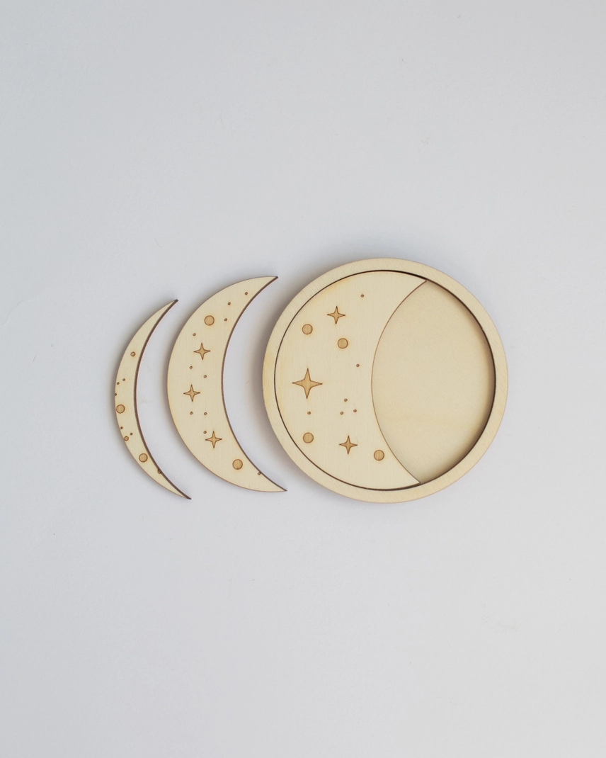Studio de Rijk Play Tray Moon Phases vassoio legno 10 lune