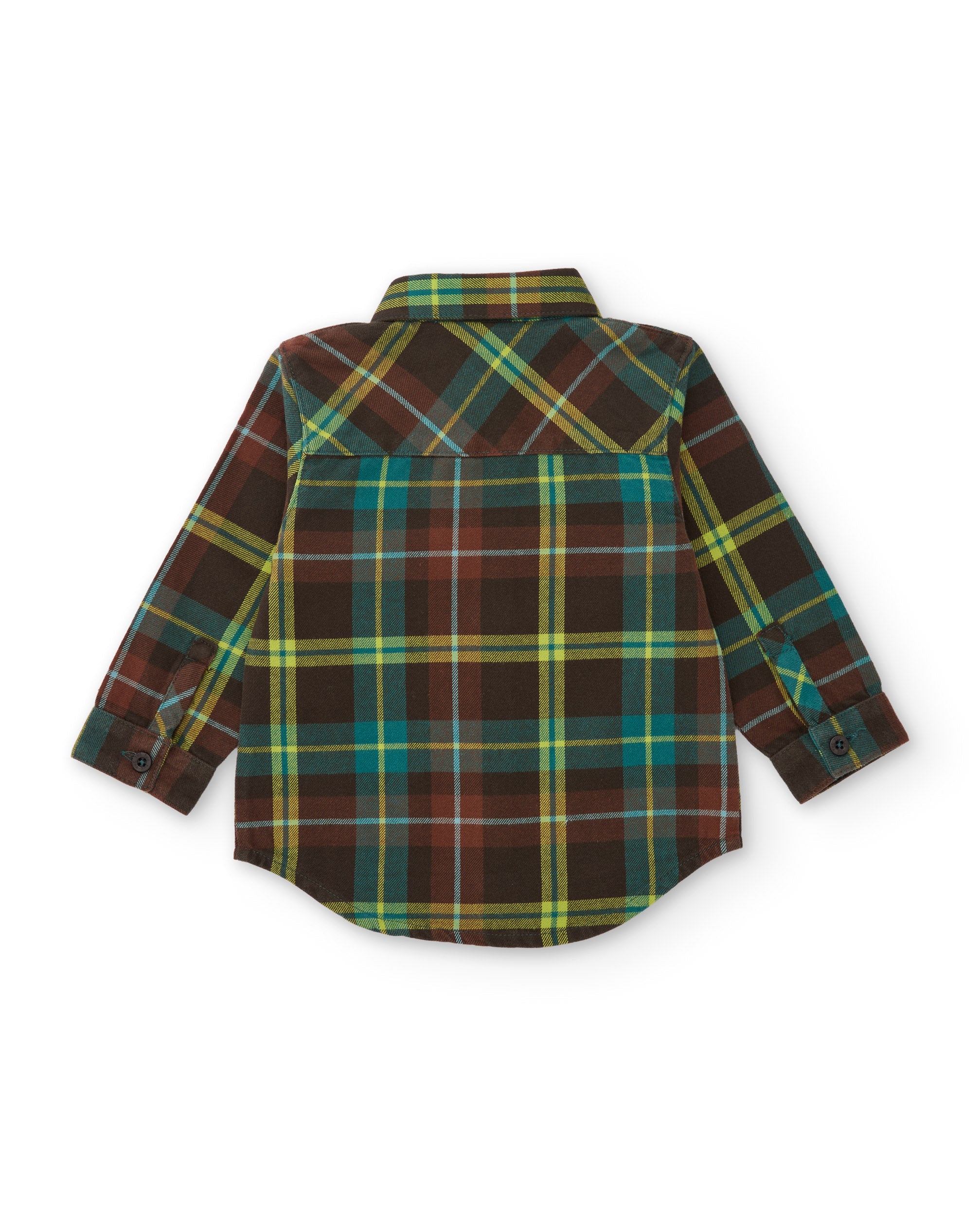 Tuc Tuc camicia bambino marrone tartan due tasche