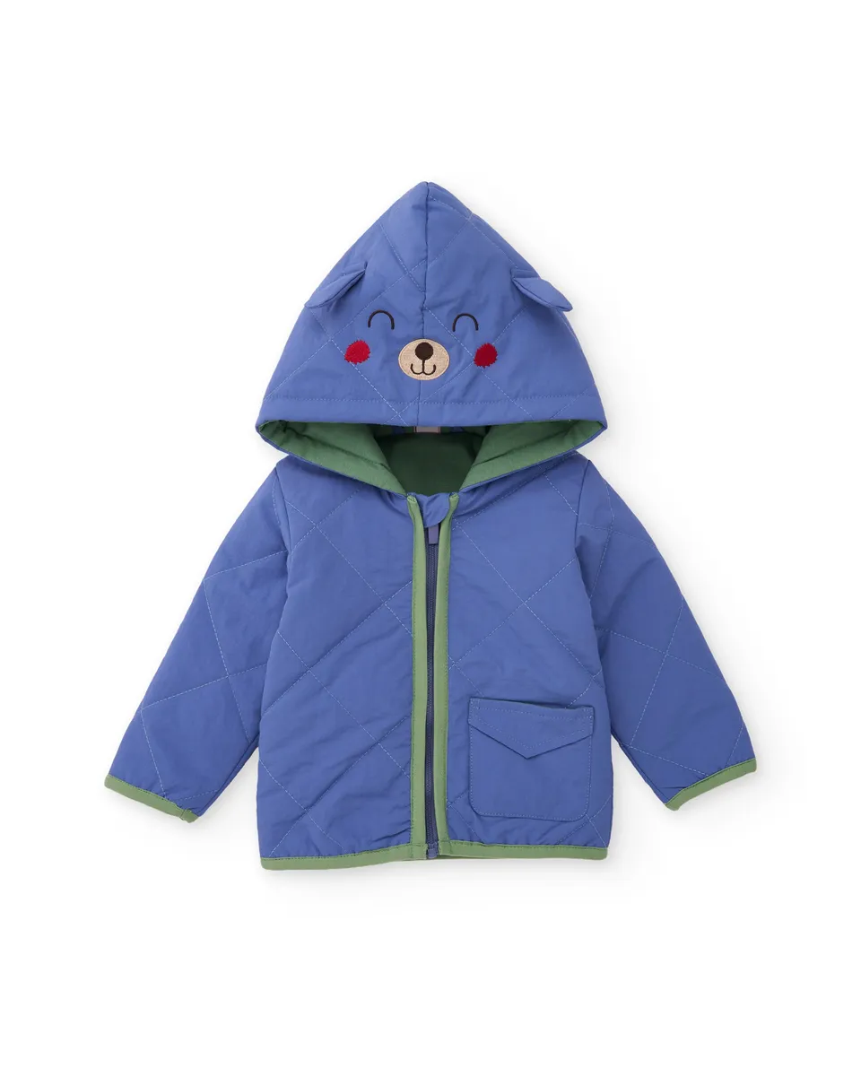 Tuc Tuc giacca neonato blu trapuntata cappuccio