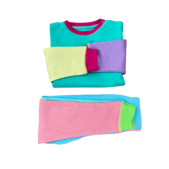 Slugs & Snails 90’s Neon completo waffle cotone bio tinta unita
