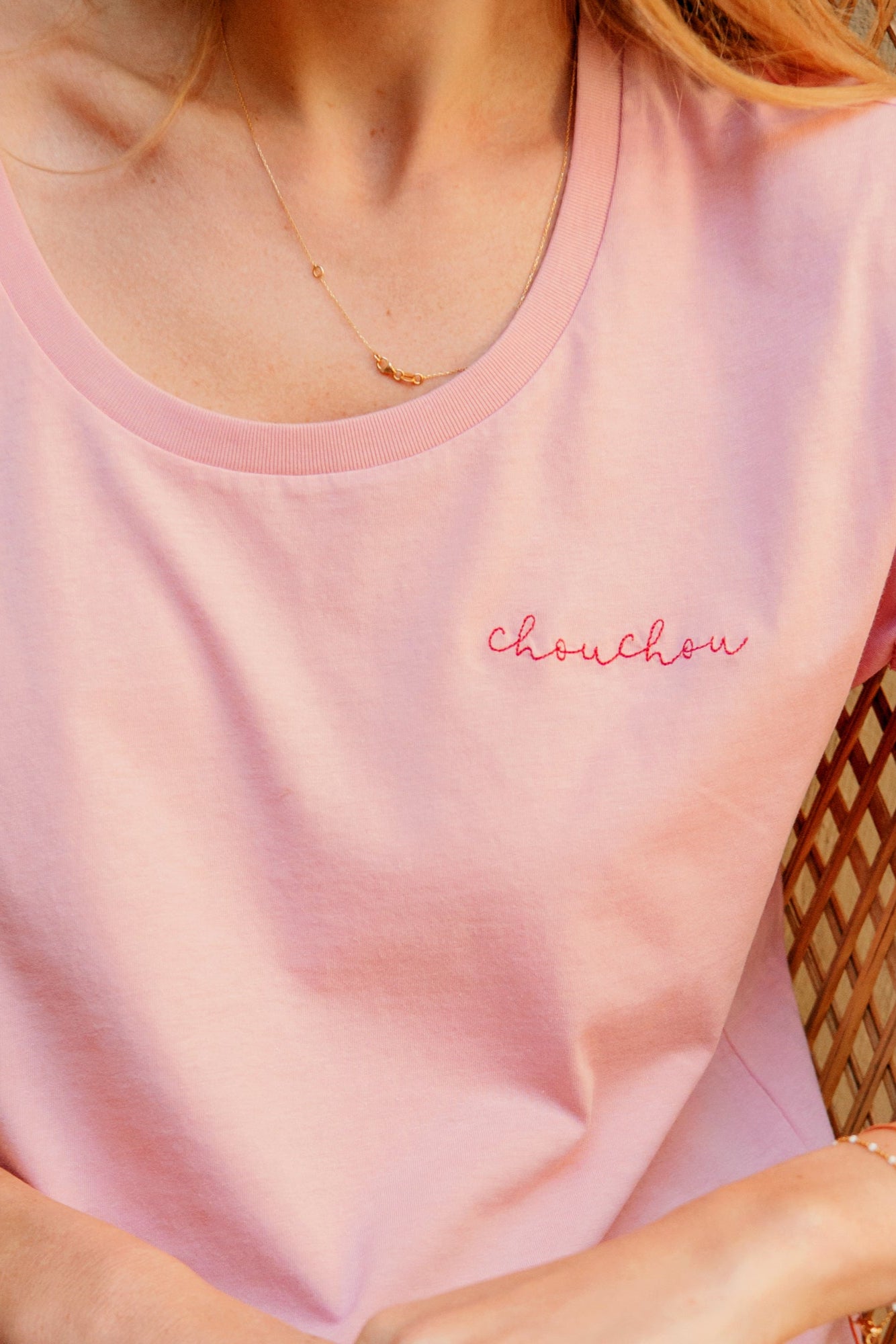 Ella and Rapha Chouchou t-shirt donna rosa cotone bio
