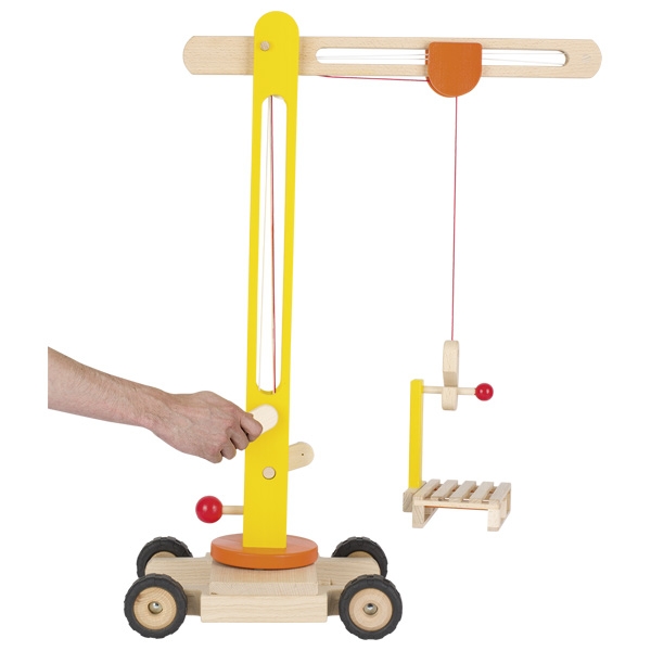 Goki Automezzo Gru Cantiere giocattolo giallo 64 cm