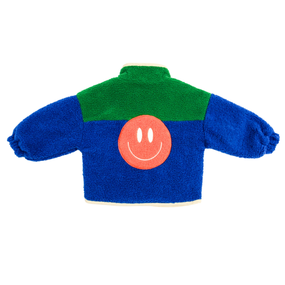 Ella and Rapha little teddy SMILEY JACKET giacca funky in pile