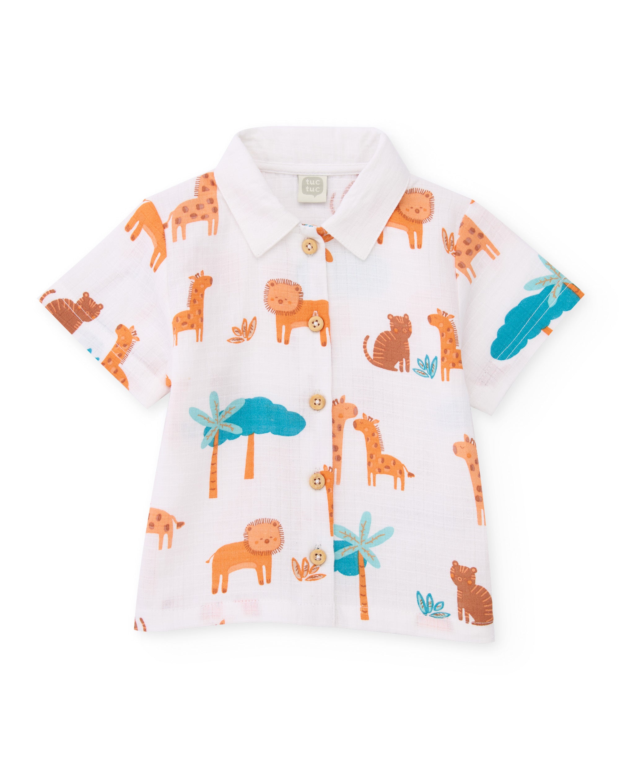 Tuc Tuc completo neonato savana camicia shorts