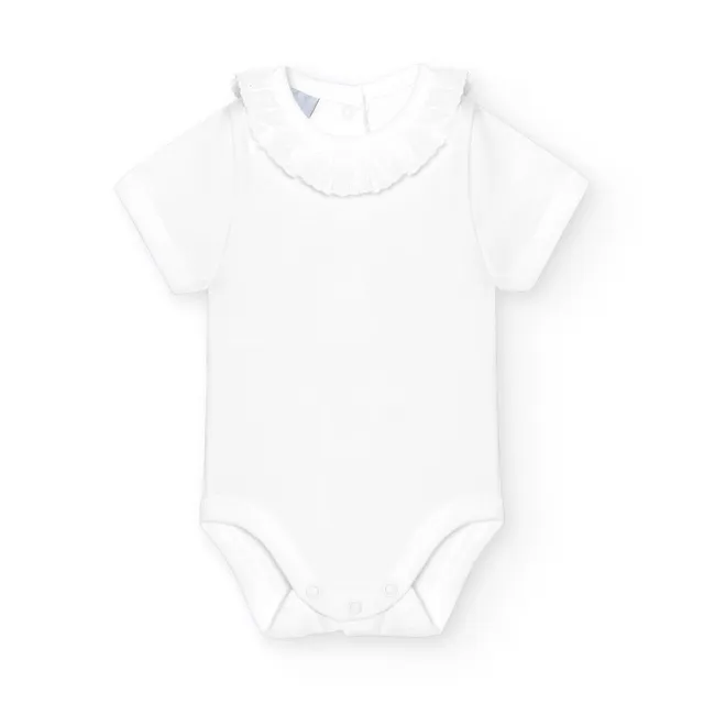 Babidu 1193 body maniche corte pizzo 12-18 mesi rosa