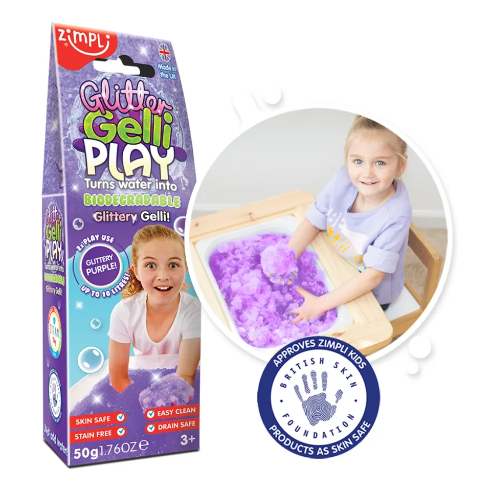 Zimpli Kids Glitter Gelli Play gel sensoriale viola 50 g