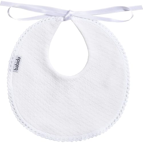 Babidu Bavaglino Rotondo Cotone Bianco Impermeabile