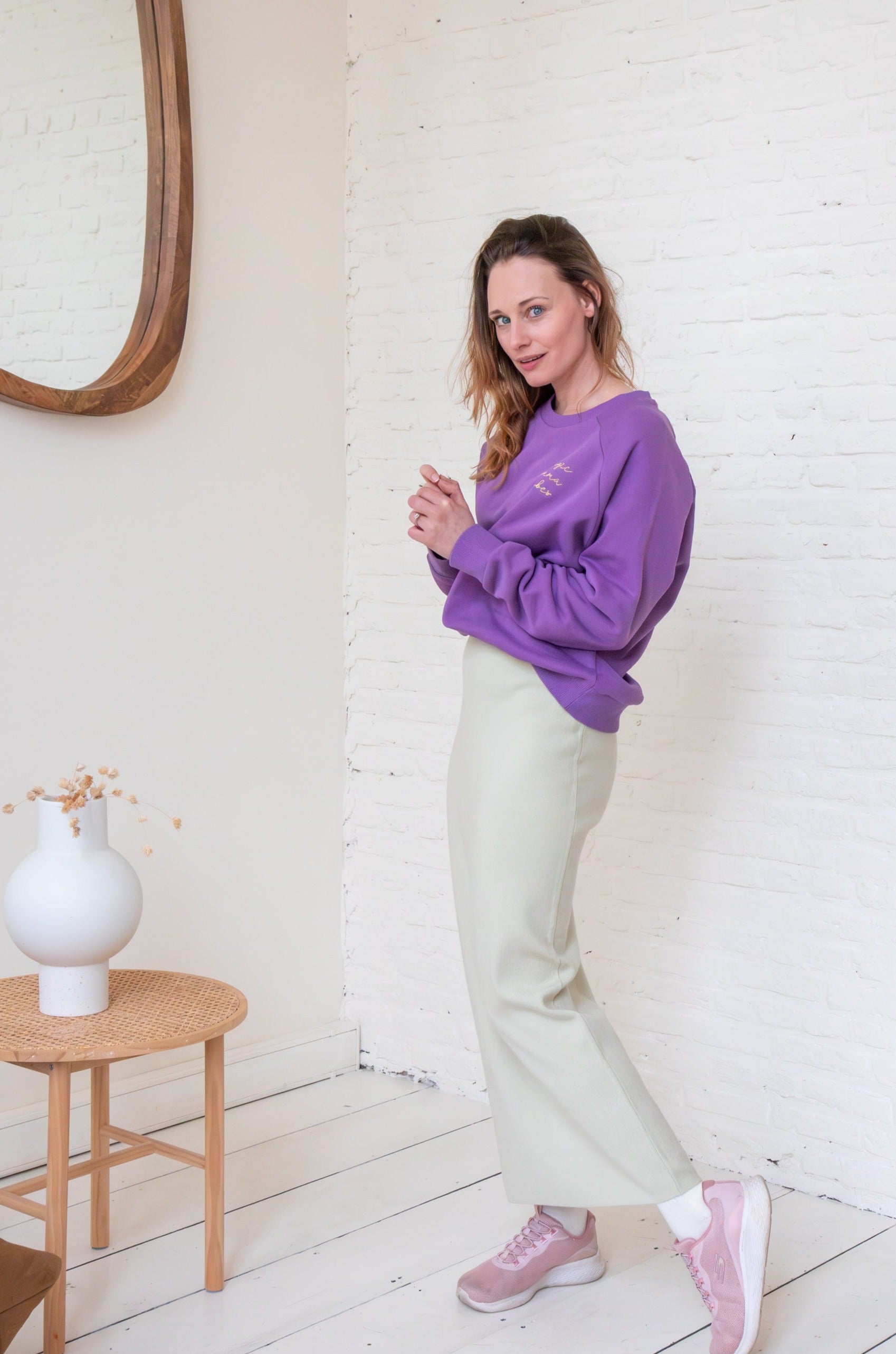 Ella and Rapha Mama felpa violet classic fit viola