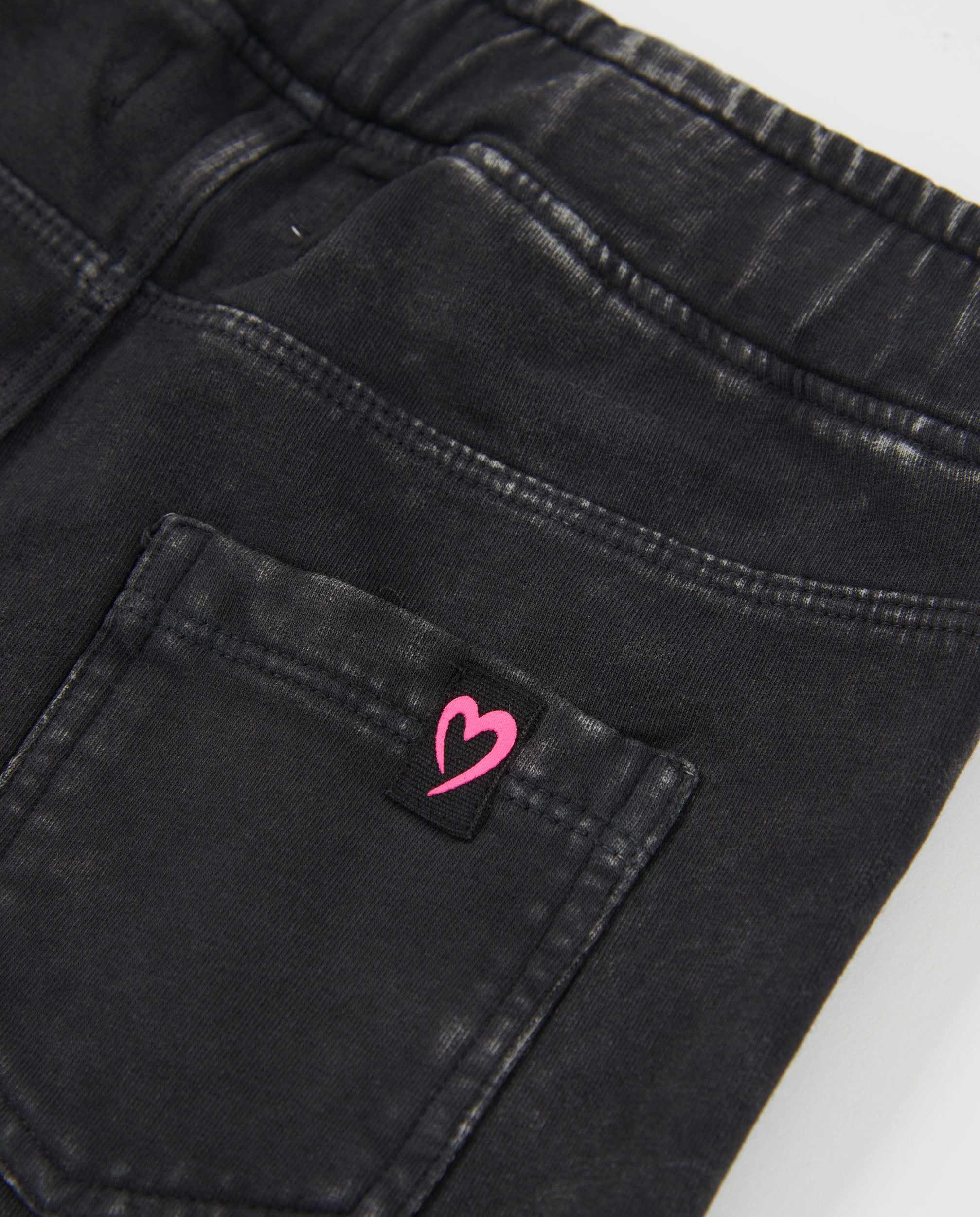 Tuc tuc shorts bambina grigio scuro effetto delave